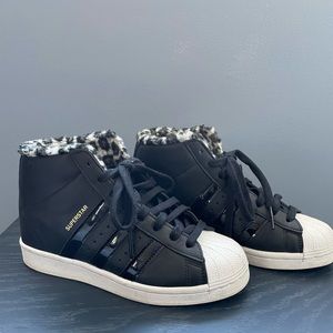 Black Adidas Superstar Wedge